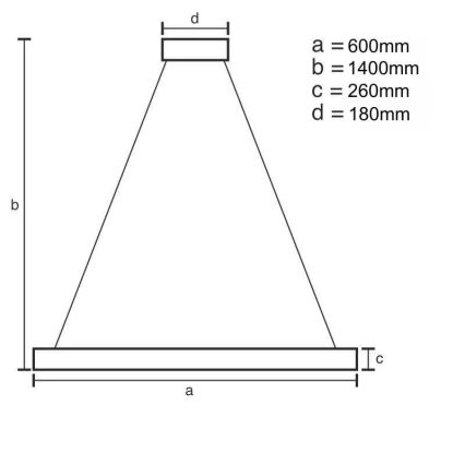 LED Dimbaar kristal Hanglamp aan een touw LED/40W/230V 3000-6500K + afstandsbediening