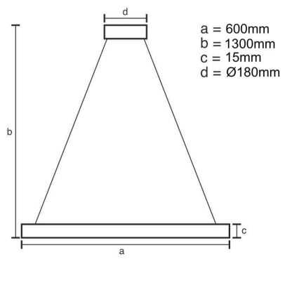 Dimbare LED hanglamp aan een koord LED/40W/230V 3000-6500K + afstandsbediening