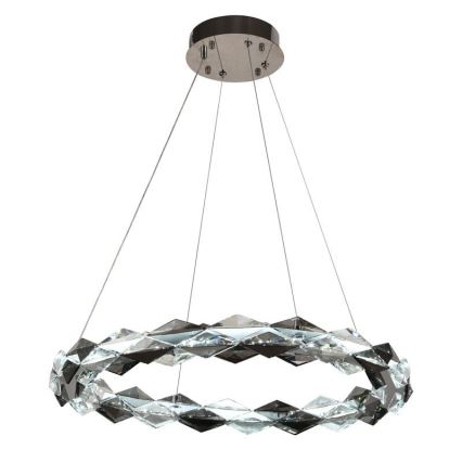 LED Dimbaar kristal Hanglamp aan een touw LED/40W/230V 3000-6500K chroom + afstandsbediening