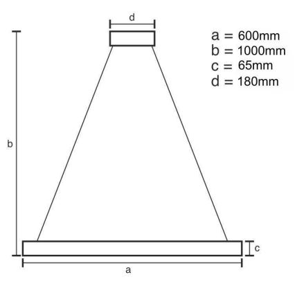 LED Dimbaar kristal Hanglamp aan een touw LED/40W/230V 3000-6500K chroom + afstandsbediening