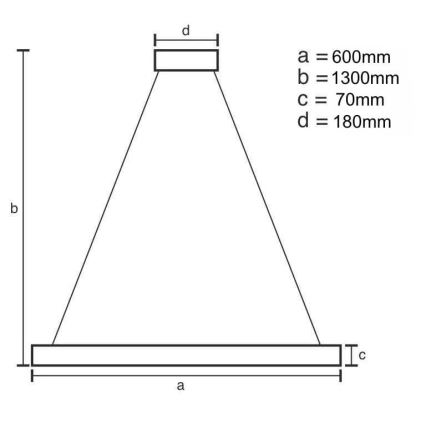 LED Dimbaar kristal Hanglamp aan een touw LED/40W/230V 3000-6500K goud + afstandsbediening