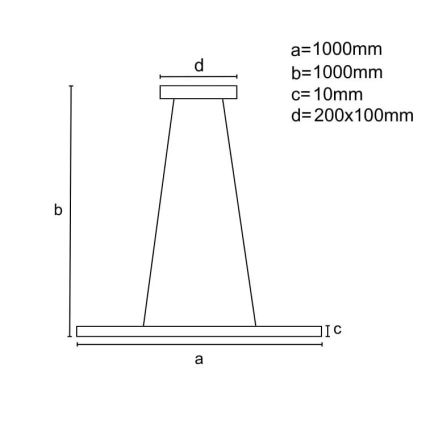 Dimbare LED hanglamp aan een koord LED/40W/230V 3000-6500K wit + afstandsbediening