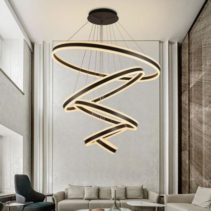 Dimbare LED hanglamp aan een koord LED/420W/230V 3000-6500K diameter 100 cm + afstandsbediening