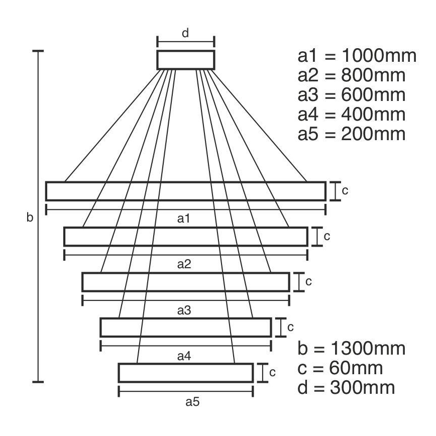 Dimbare LED hanglamp aan een koord LED/420W/230V 3000-6500K diameter 100 cm + afstandsbediening