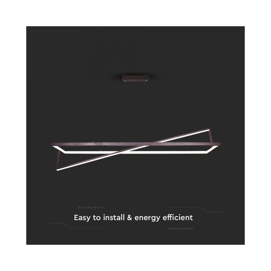 Dimbare LED hanglamp aan een koord LED/45W/230V 3000K 114 cm zwart