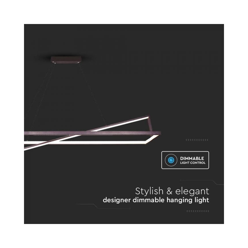 Dimbare LED hanglamp aan een koord LED/45W/230V 3000K 114 cm zwart