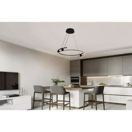 Dimbare LED hanglamp aan een koord LED/50W/230V 3000-6500K diameter 60 cm + afstandsbediening