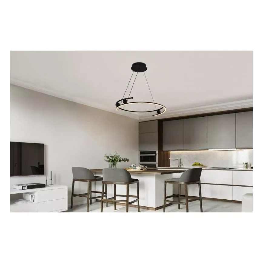 Dimbare LED hanglamp aan een koord LED/50W/230V 3000-6500K diameter 60 cm + afstandsbediening