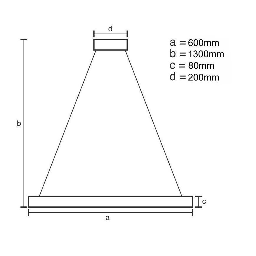 Dimbare LED hanglamp aan een koord LED/50W/230V 3000-6500K diameter 60 cm + afstandsbediening