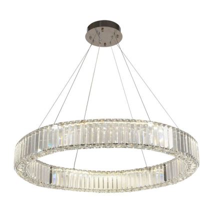 LED Dimbaar kristal Hanglamp aan een touw LED/50W/230V 3000-6500K chroom + afstandsbediening