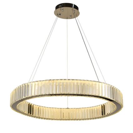 LED Dimbaar kristal Hanglamp aan een touw LED/50W/230V 3000-6500K chroom + afstandsbediening