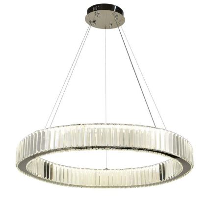 LED Dimbaar kristal Hanglamp aan een touw LED/50W/230V 3000-6500K chroom + afstandsbediening