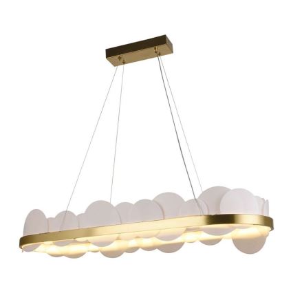 Dimbare LED hanglamp aan een koord LED/50W/230V 3000-6500K goud + afstandsbediening