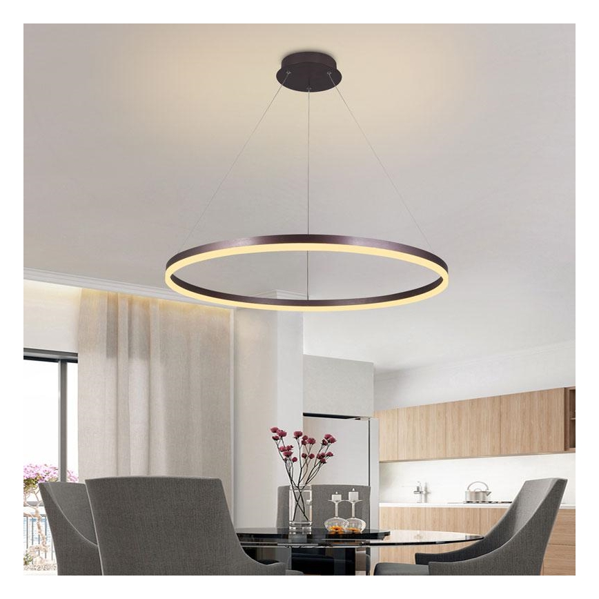 Dimbare LED hanglamp aan een koord LED/55W/230V 3000-6500K diameter 80 cm + afstandsbediening