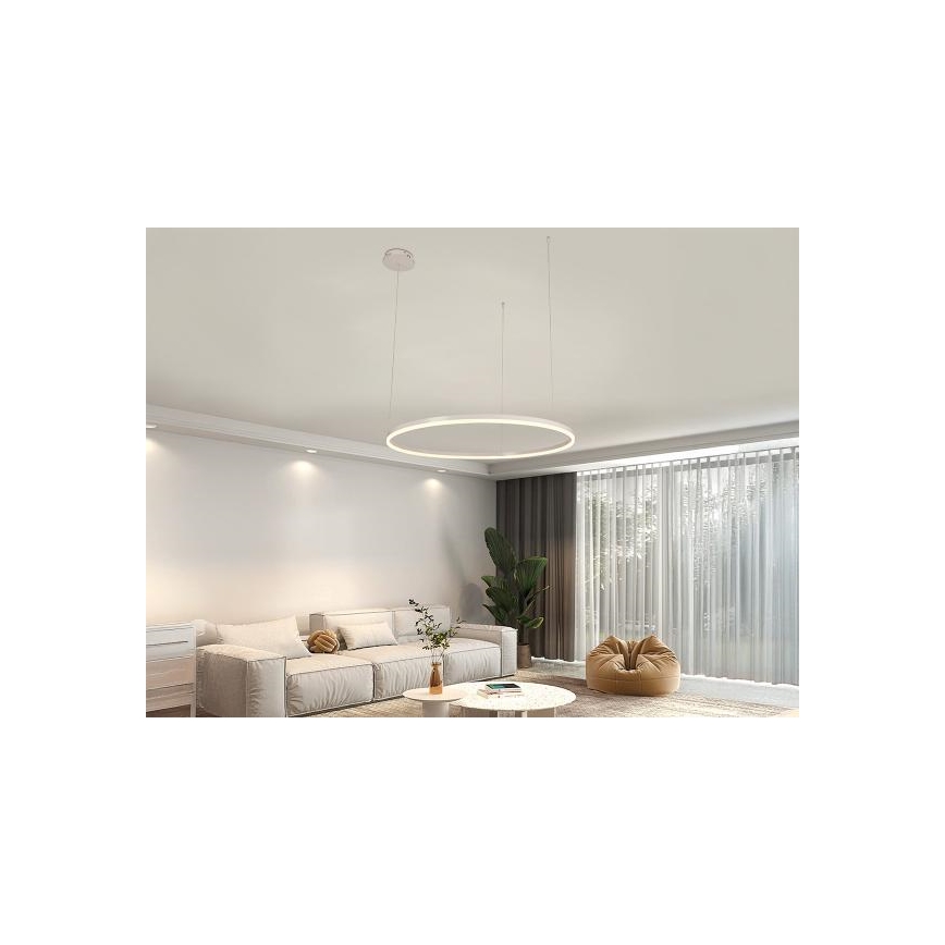 Dimbare LED hanglamp aan een koord LED/55W/230V 3000-6500K diameter 80 cm + afstandsbediening