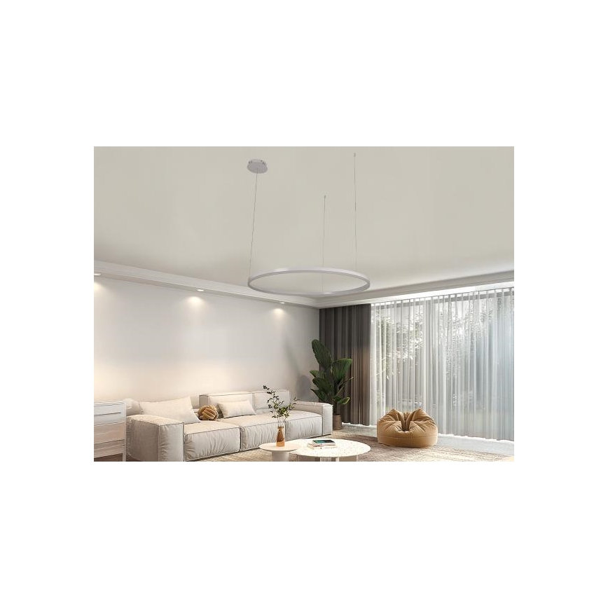 Dimbare LED hanglamp aan een koord LED/55W/230V 3000-6500K diameter 80 cm + afstandsbediening