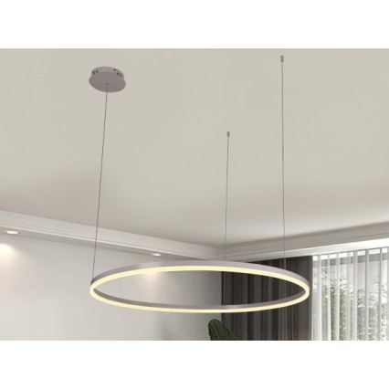 Dimbare LED hanglamp aan een koord LED/55W/230V 3000-6500K diameter 80 cm + afstandsbediening