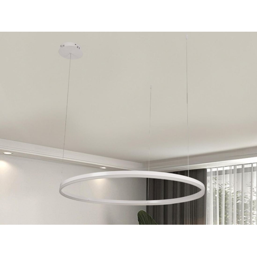 Dimbare LED hanglamp aan een koord LED/55W/230V 3000-6500K diameter 80 cm + afstandsbediening