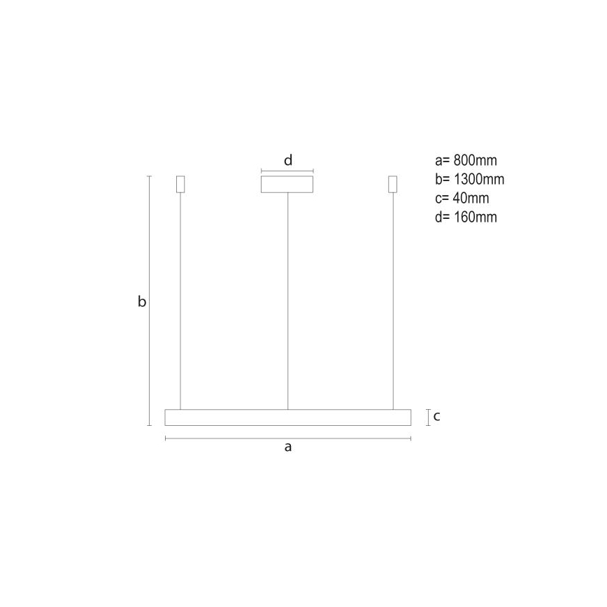 Dimbare LED hanglamp aan een koord LED/55W/230V 3000-6500K diameter 80 cm + afstandsbediening