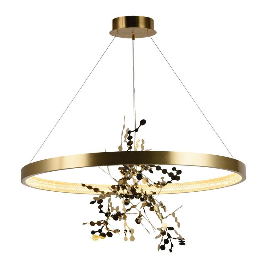 Dimbare LED hanglamp aan een koord LED/55W/230V 3000-6500K goud + afstandsbediening