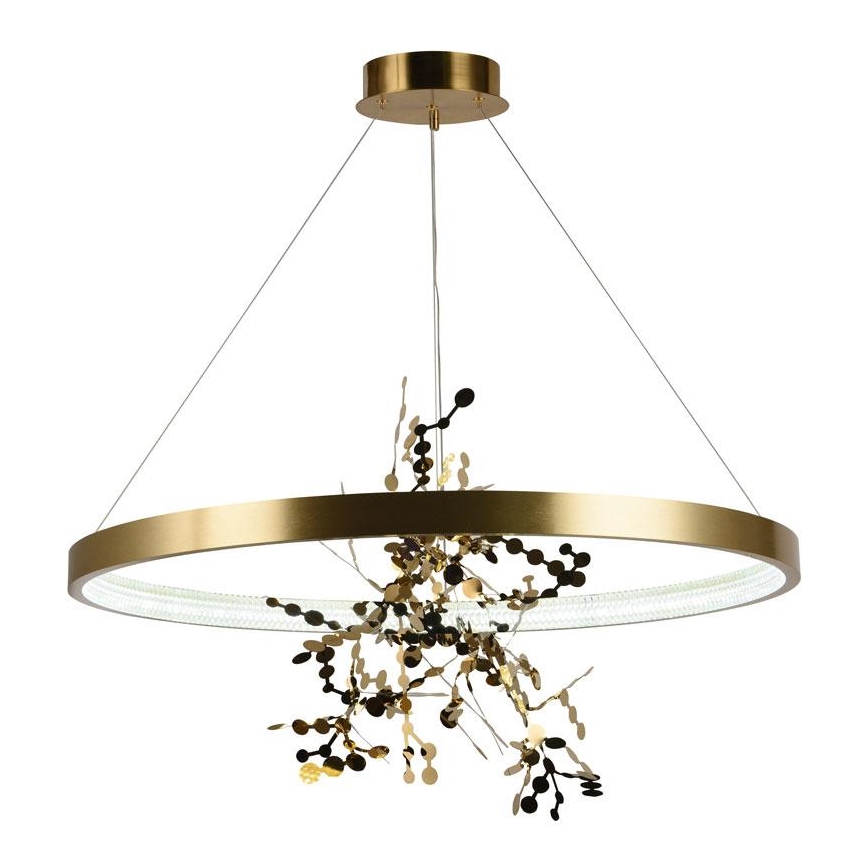 Dimbare LED hanglamp aan een koord LED/55W/230V 3000-6500K goud + afstandsbediening