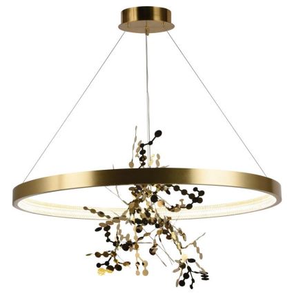 Dimbare LED hanglamp aan een koord LED/55W/230V 3000-6500K goud + afstandsbediening
