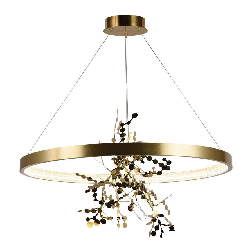 Dimbare LED hanglamp aan een koord LED/55W/230V 3000-6500K goud + afstandsbediening