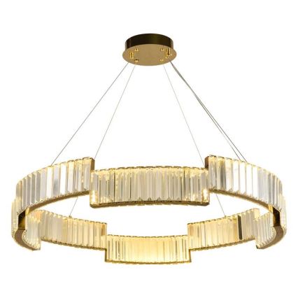 LED Dimbaar kristal Hanglamp aan een touw LED/60W/230V 3000-6500K goud + afstandsbediening