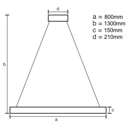 LED Dimbaar kristal Hanglamp aan een touw LED/60W/230V 3000-6500K goud + afstandsbediening