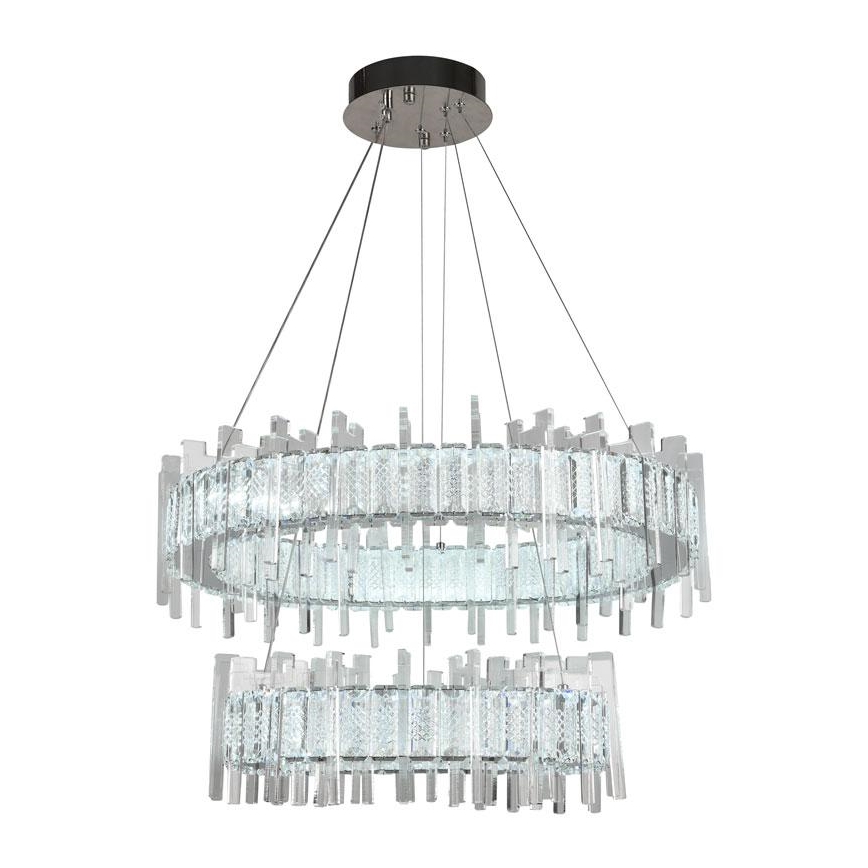 LED Dimbaar kristal Hanglamp aan een touw LED/65W/230V 3000-6500K + afstandsbediening