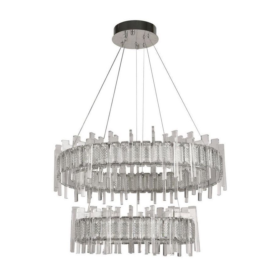 LED Dimbaar kristal Hanglamp aan een touw LED/65W/230V 3000-6500K + afstandsbediening