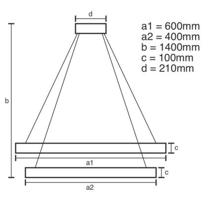 LED Dimbaar kristal Hanglamp aan een touw LED/65W/230V 3000-6500K chroom + afstandsbediening