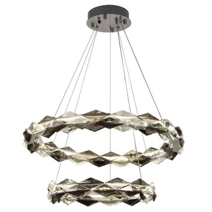 LED Dimbaar kristal Hanglamp aan een touw LED/65W/230V 3000-6500K chroom + afstandsbediening