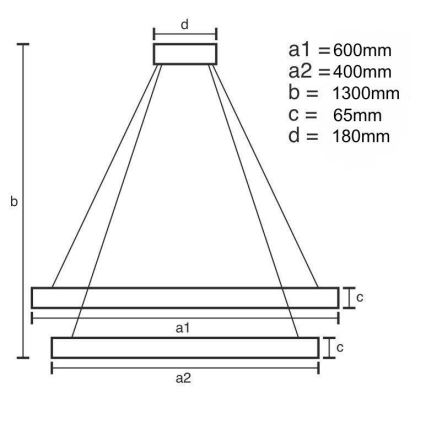 LED Dimbaar kristal Hanglamp aan een touw LED/65W/230V 3000-6500K chroom + afstandsbediening