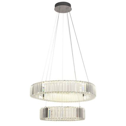 LED Dimbaar kristal Hanglamp aan een touw LED/65W/230V 3000-6500K chroom + afstandsbediening