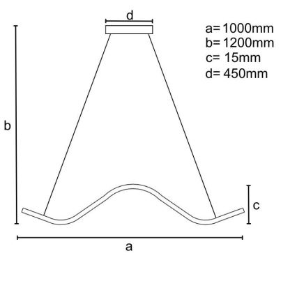 Dimbare LED hanglamp aan een koord LED/70W/230V 3000-6500K + afstandsbediening