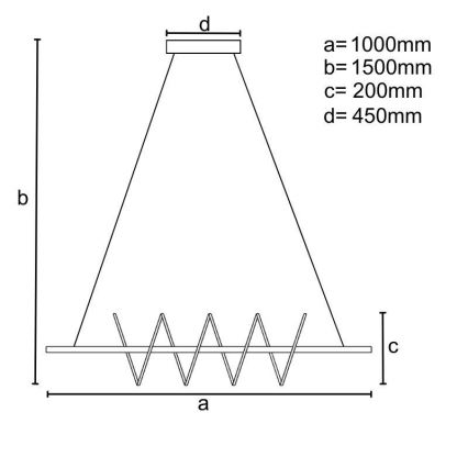 Dimbare LED hanglamp aan een koord LED/70W/230V 3000-6500K + afstandsbediening