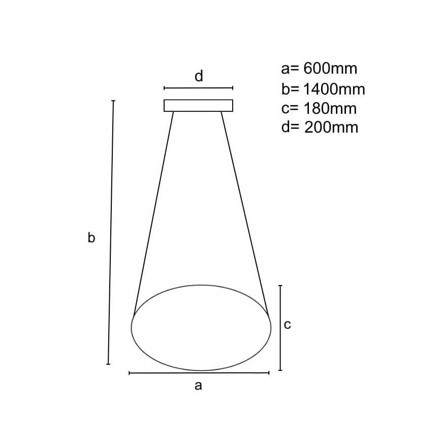 Dimbare LED hanglamp aan een koord LED/70W/230V 3000-6500K zwart + afstandsbediening