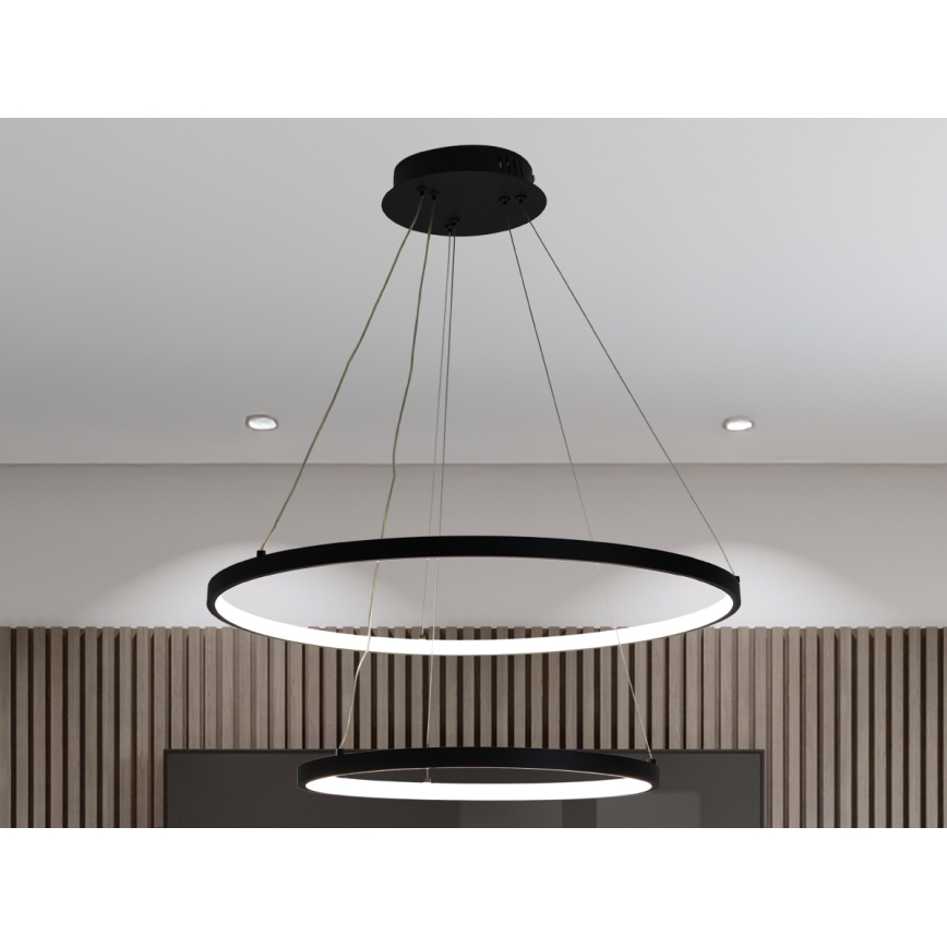 Dimbare LED hanglamp aan een koord LED/75W/230V 3000-6500K diameter 60 cm + afstandsbediening