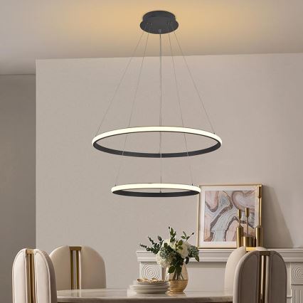 Dimbare LED hanglamp aan een koord LED/75W/230V 3000-6500K diameter 60 cm + afstandsbediening