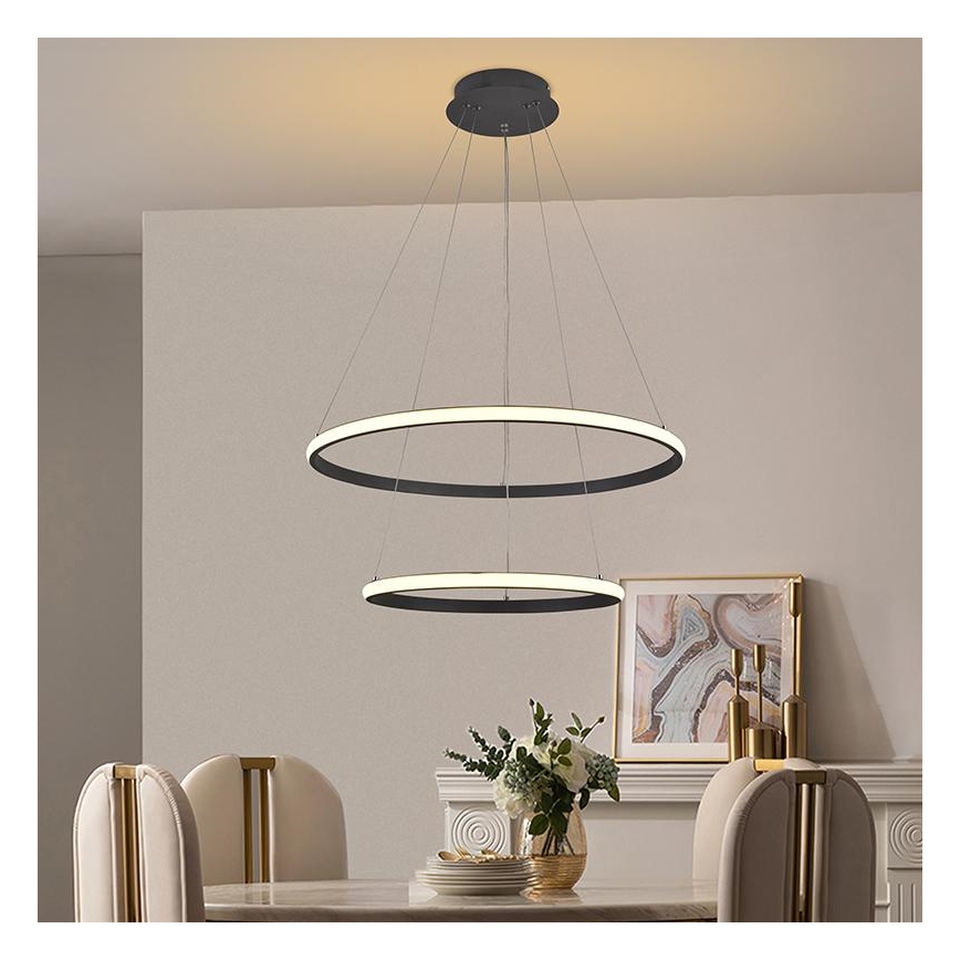 Dimbare LED hanglamp aan een koord LED/75W/230V 3000-6500K diameter 60 cm + afstandsbediening