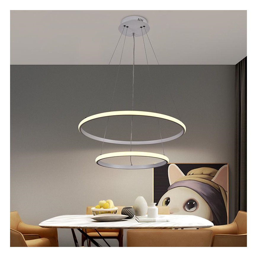 Dimbare LED hanglamp aan een koord LED/75W/230V 3000-6500K diameter 60 cm + afstandsbediening