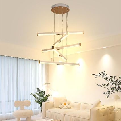 Dimbare LED hanglamp aan een koord LED/75W/230V 3000-6500K diameter 60 cm + afstandsbediening