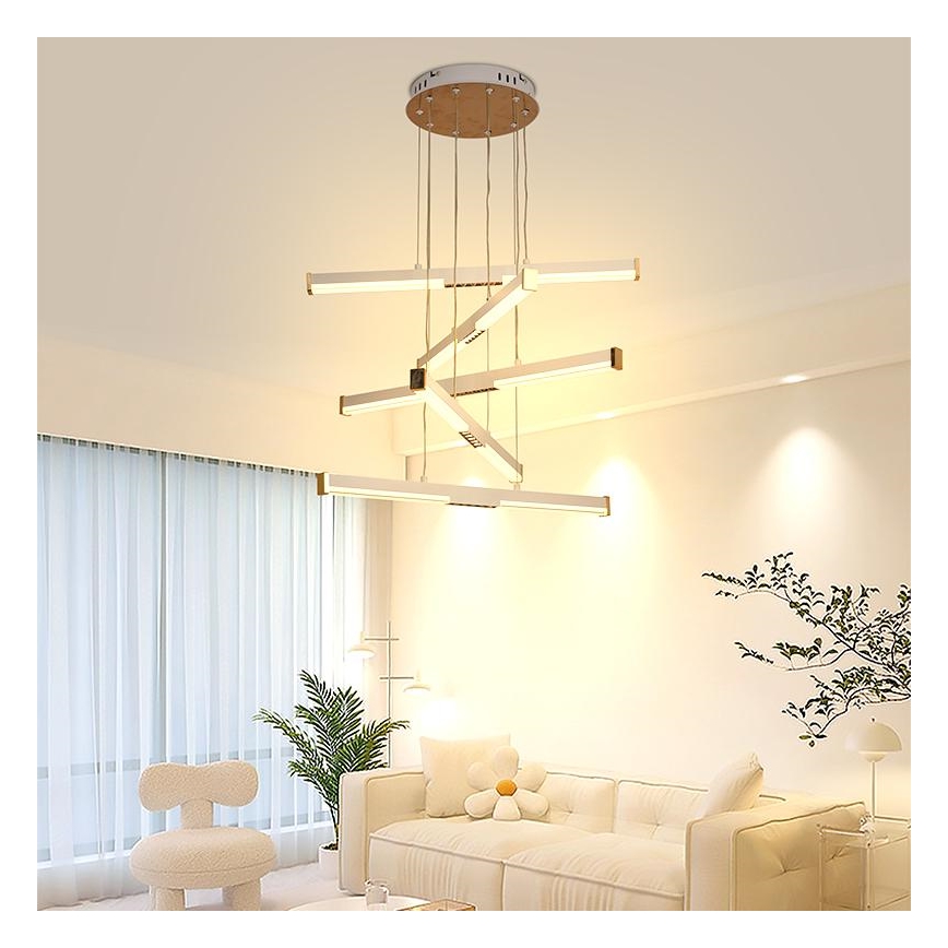 Dimbare LED hanglamp aan een koord LED/75W/230V 3000-6500K diameter 60 cm + afstandsbediening