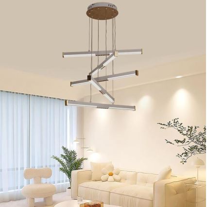 Dimbare LED hanglamp aan een koord LED/75W/230V 3000-6500K diameter 60 cm + afstandsbediening