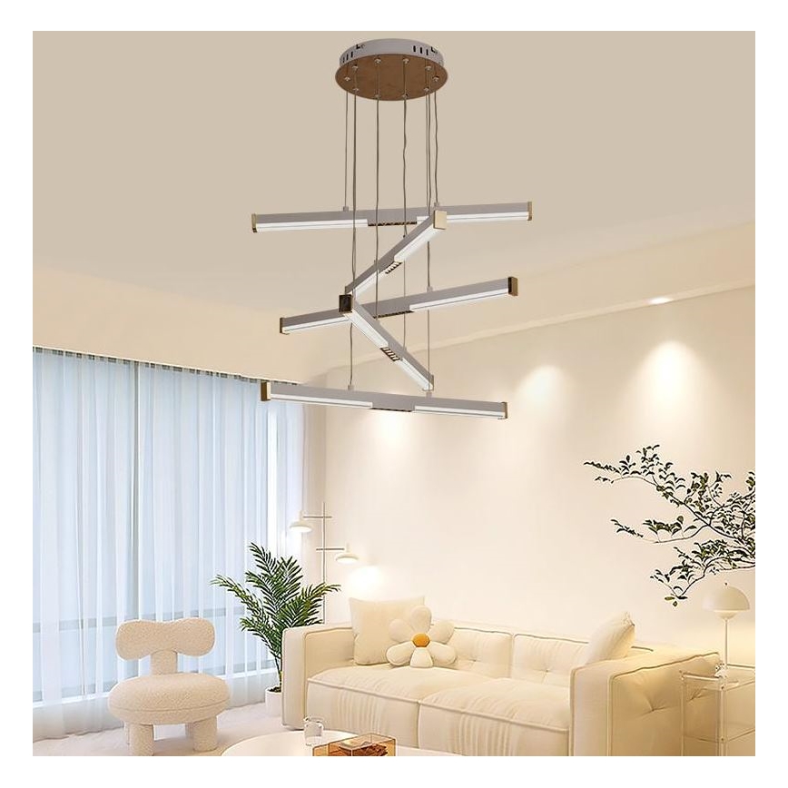 Dimbare LED hanglamp aan een koord LED/75W/230V 3000-6500K diameter 60 cm + afstandsbediening
