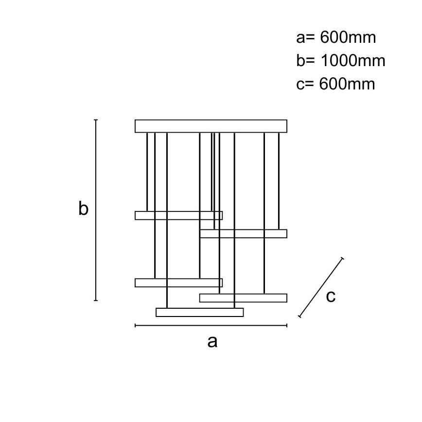 Dimbare LED hanglamp aan een koord LED/75W/230V 3000-6500K diameter 60 cm + afstandsbediening