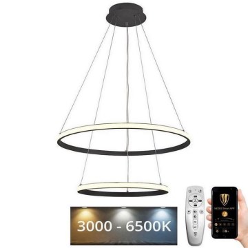 Dimbare LED hanglamp aan een koord LED/75W/230V 3000-6500K diameter 60 cm + afstandsbediening