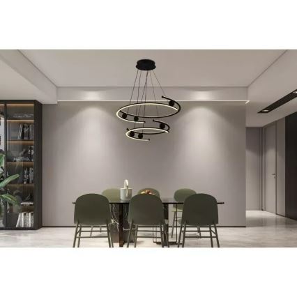 Dimbare LED hanglamp aan een koord LED/80W/230V 3000-6500K diameter 60 cm + afstandsbediening