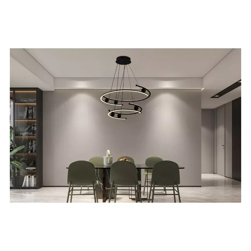 Dimbare LED hanglamp aan een koord LED/80W/230V 3000-6500K diameter 60 cm + afstandsbediening